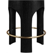 Meridian Furniture Bocceli Black Velvet Upholstered Counter Stool