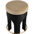 Meridian Furniture Bocceli Black Velvet Upholstered Counter Stool