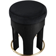 Meridian Furniture Bocceli Black Velvet Upholstered Counter Stool