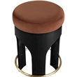 Meridian Furniture Bocceli Black Velvet Upholstered Counter Stool