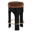 Meridian Furniture Bocceli Black Velvet Upholstered Counter Stool
