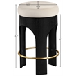 Meridian Furniture Bocceli Black Velvet Upholstered Counter Stool