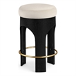 Meridian Furniture Bocceli Black Velvet Upholstered Counter Stool