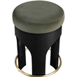 Meridian Furniture Bocceli Black Velvet Upholstered Counter Stool