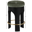 Meridian Furniture Bocceli Black Velvet Upholstered Counter Stool