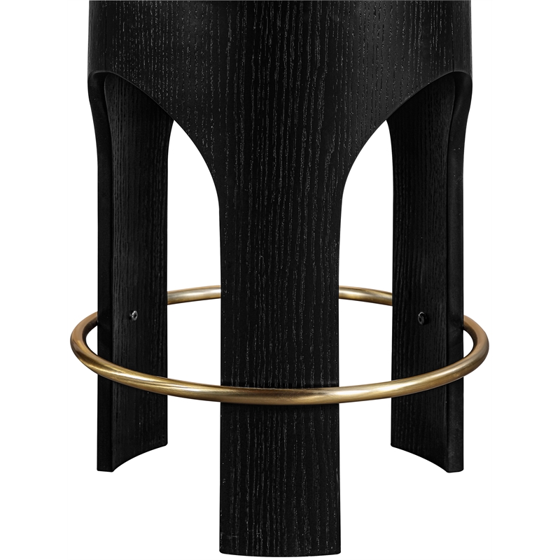 Meridian Furniture Bocceli Black Velvet Upholstered Counter Stool