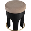 Meridian Furniture Bocceli Black Velvet Upholstered Counter Stool