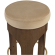 Meridian Furniture Bocceli Beige Velvet Upholstered Counter Stool