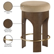 Meridian Furniture Bocceli Beige Velvet Upholstered Counter Stool