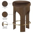 Meridian Furniture Bocceli Brown Velvet Upholstered Counter Stool