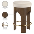 Meridian Furniture Bocceli Cream Velvet Upholstered Counter Stool