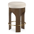 Meridian Furniture Bocceli Cream Velvet Upholstered Counter Stool