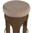Meridian Furniture Bocceli Taupe Velvet Upholstered Counter Stool