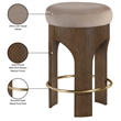 Meridian Furniture Bocceli Taupe Velvet Upholstered Counter Stool