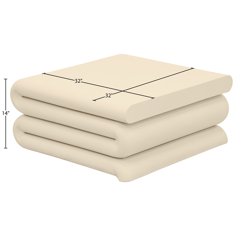 Meridian Furniture Roland Cream Iron Coffee Table