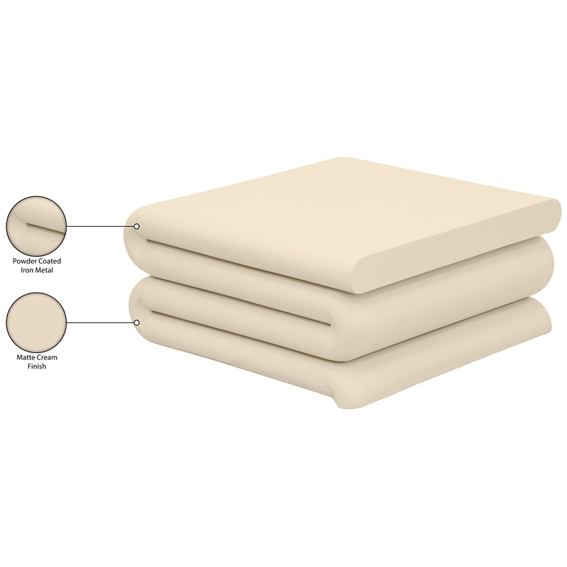 Meridian Furniture Roland Cream Iron Coffee Table