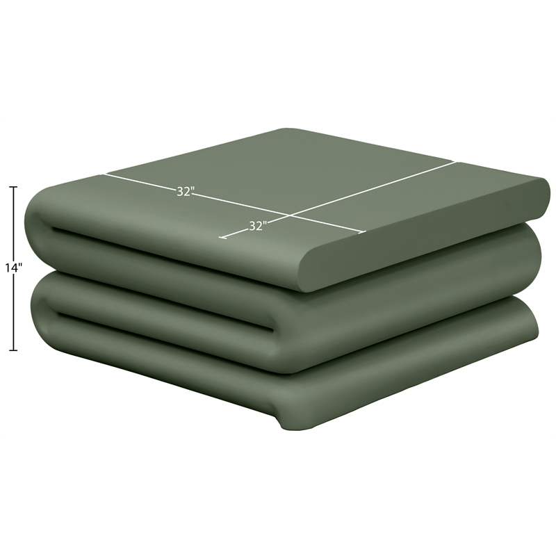 Meridian Furniture Roland Green Iron Coffee Table
