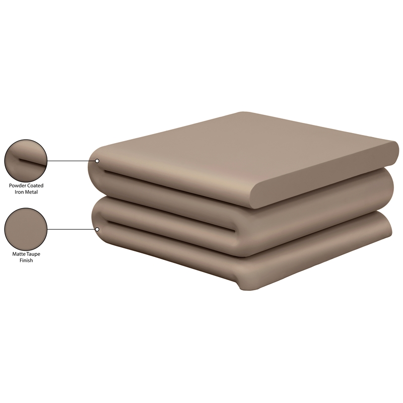 Meridian Furniture Roland Taupe Iron Coffee Table