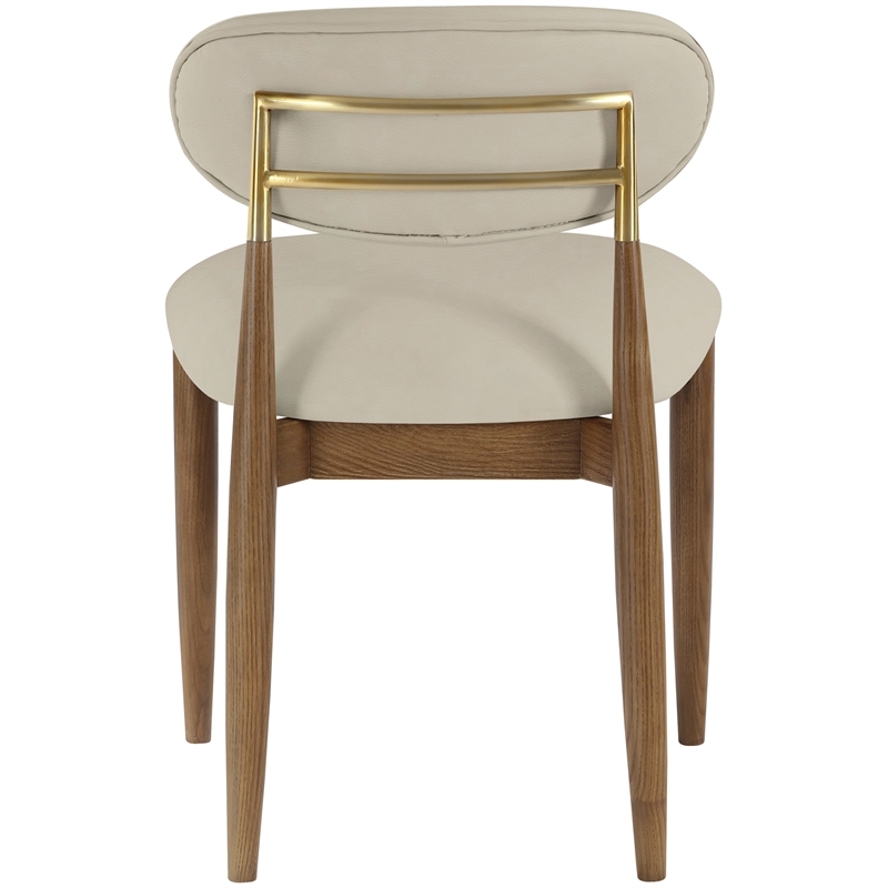 Meridian Furniture Riccio Beige Vegan Leather Dining Side Chair (Set of 2)