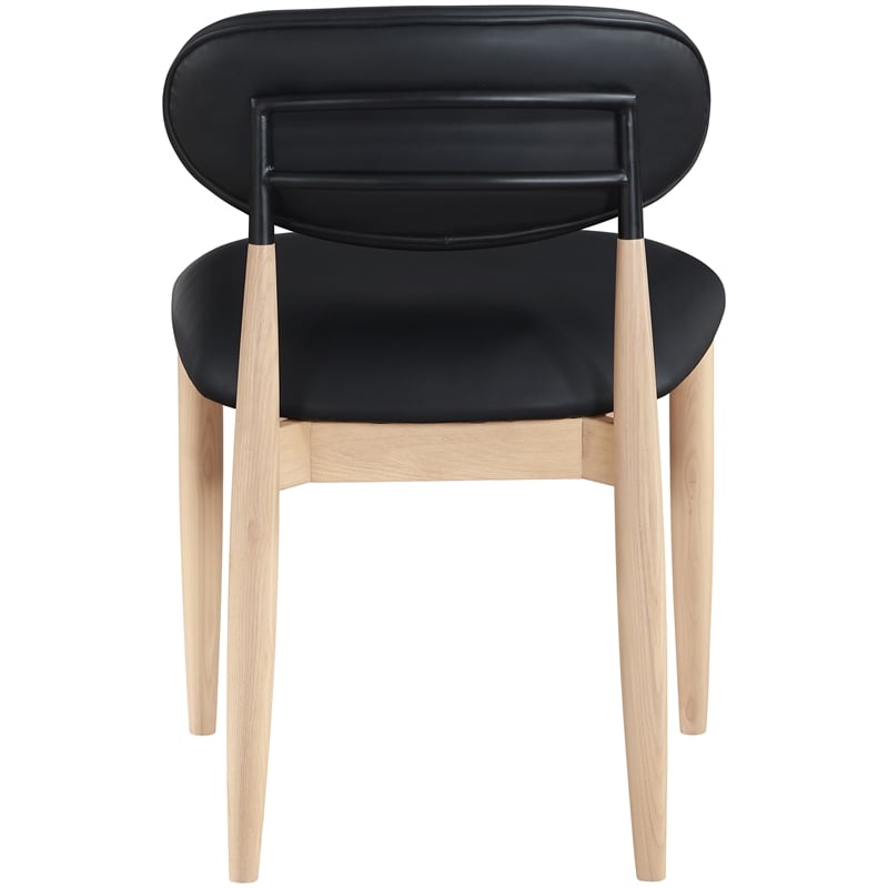 Meridian Furniture Riccio Black Vegan Leather Dining Side Chair (Set of 2)