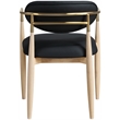 Meridian Furniture Riccio Black Vegan Leather Dining Arm Chair (Set of 2)