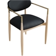 Meridian Furniture Riccio Black Vegan Leather Dining Arm Chair (Set of 2)
