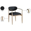 Meridian Furniture Riccio Black Vegan Leather Dining Arm Chair (Set of 2)