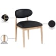 Meridian Furniture Riccio Black Vegan Leather Dining Side Chair (Set of 2)