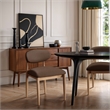Meridian Furniture Riccio Brown Vegan Leather Dining Side Chair (Set of 2)