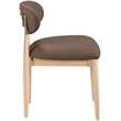 Meridian Furniture Riccio Brown Vegan Leather Dining Side Chair (Set of 2)