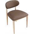 Meridian Furniture Riccio Brown Vegan Leather Dining Side Chair (Set of 2)