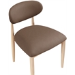 Meridian Furniture Riccio Brown Vegan Leather Dining Side Chair (Set of 2)