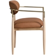 Meridian Furniture Riccio Cognac Vegan Leather Dining Arm Chair (Set of 2)