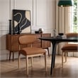 Meridian Furniture Riccio Cognac Vegan Leather Dining Side Chair (Set of 2)