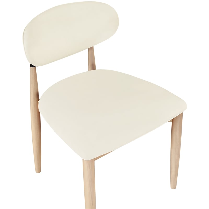 Meridian Furniture Riccio Cream Vegan Leather Dining Side Chair (Set of 2)