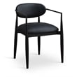 Meridian Furniture Riccio Black Vegan Leather Dining Arm Chair (Set of 2)