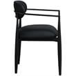 Meridian Furniture Riccio Black Vegan Leather Dining Arm Chair (Set of 2)