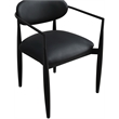 Meridian Furniture Riccio Black Vegan Leather Dining Arm Chair (Set of 2)