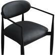 Meridian Furniture Riccio Black Vegan Leather Dining Arm Chair (Set of 2)