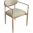 Meridian Furniture Riccio Taupe Vegan Leather Dining Arm Chair (Set of 2)