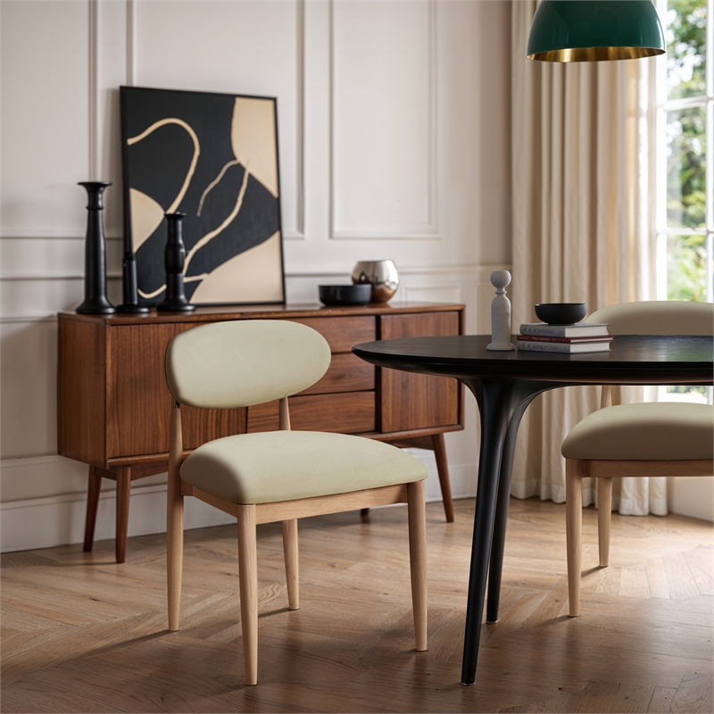 Meridian Furniture Riccio Taupe Vegan Leather Dining Side Chair (Set of 2)