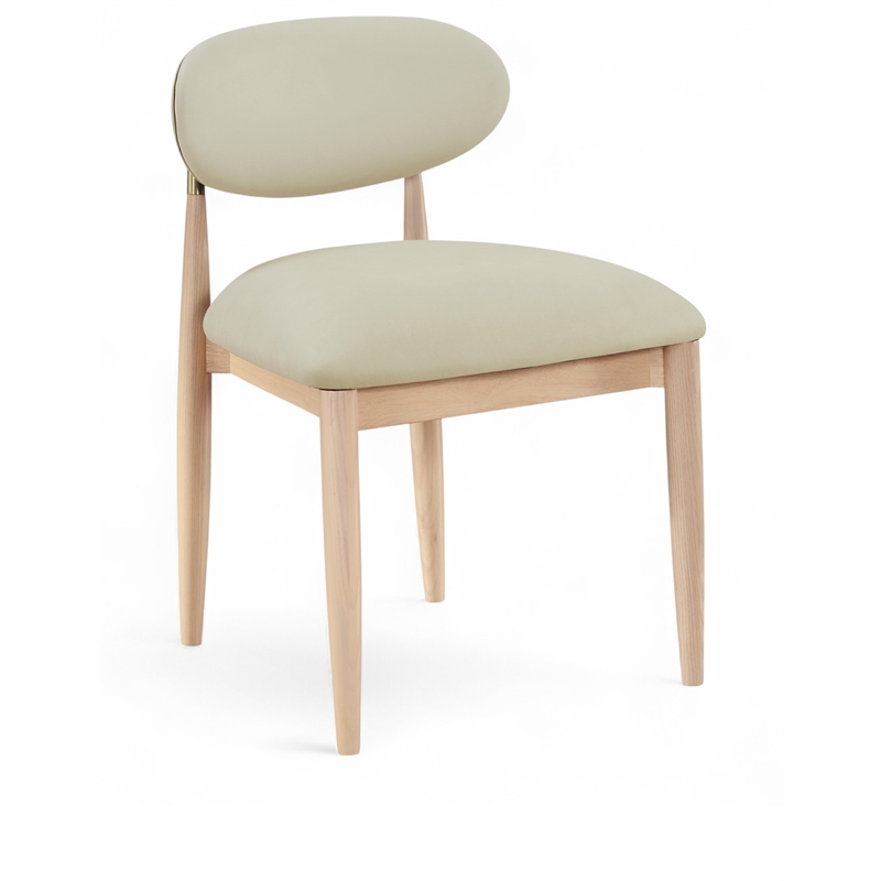 Meridian Furniture Riccio Taupe Vegan Leather Dining Side Chair (Set of 2)