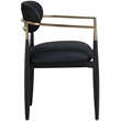Meridian Furniture Riccio Black Vegan Leather Dining Arm Chair (Set of 2)