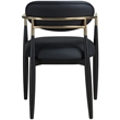 Meridian Furniture Riccio Black Vegan Leather Dining Arm Chair (Set of 2)
