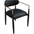 Meridian Furniture Riccio Black Vegan Leather Dining Arm Chair (Set of 2)