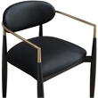 Meridian Furniture Riccio Black Vegan Leather Dining Arm Chair (Set of 2)