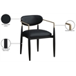 Meridian Furniture Riccio Black Vegan Leather Dining Arm Chair (Set of 2)