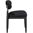 Meridian Furniture Riccio Black Vegan Leather Dining Side Chair (Set of 2)