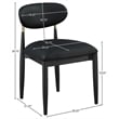 Meridian Furniture Riccio Black Vegan Leather Dining Side Chair (Set of 2)
