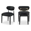 Meridian Furniture Riccio Black Vegan Leather Dining Side Chair (Set of 2)